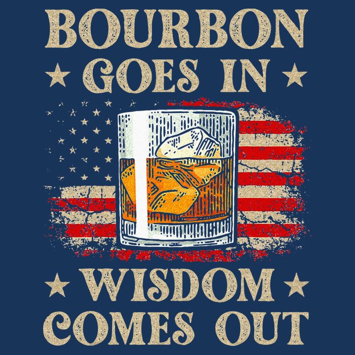 Bourbon Goes In Wisdom Comes Out Funny Drinking Infant Baby Jersey Bodysuit