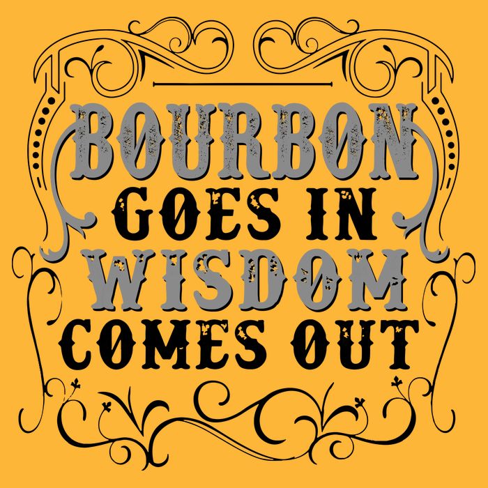 Bourbon Goes In Wisdom Comes Out Cooling Performance Crew T-Shirt