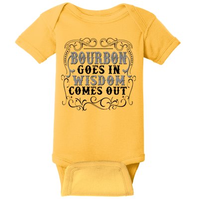 Bourbon Goes In Wisdom Comes Out Baby Bodysuit