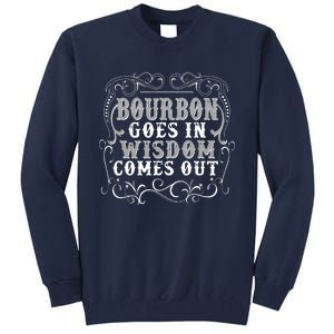 Bourbon Goes In Wisdom Comes Out Tall Sweatshirt