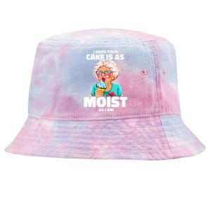 Baking Grandma I Hope Your Cake Is As Moist As I Am Gag Tie-Dyed Bucket Hat