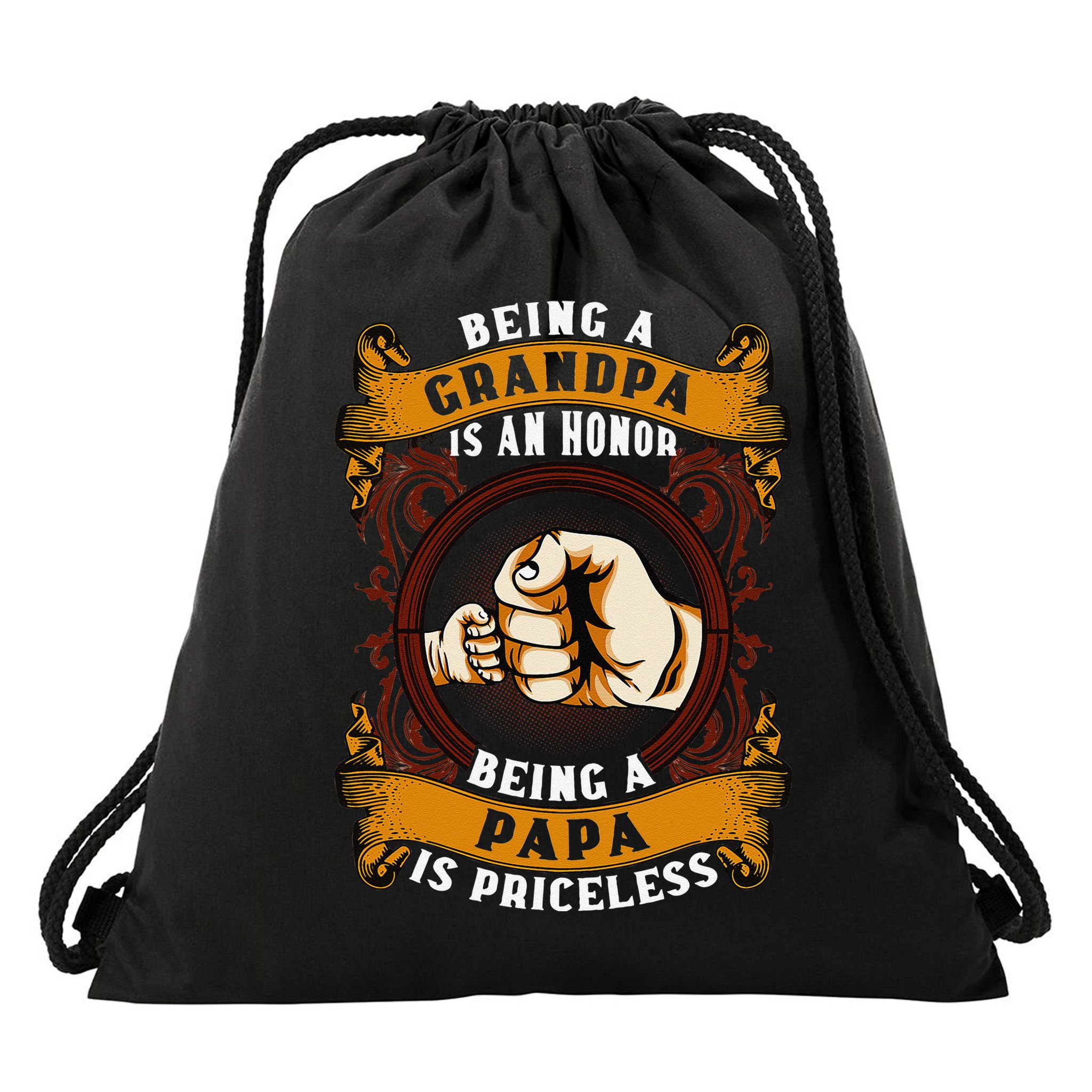 Being Grandpa Is An Honor Being Papa Is PRICELESS Father Day Drawstring Bag