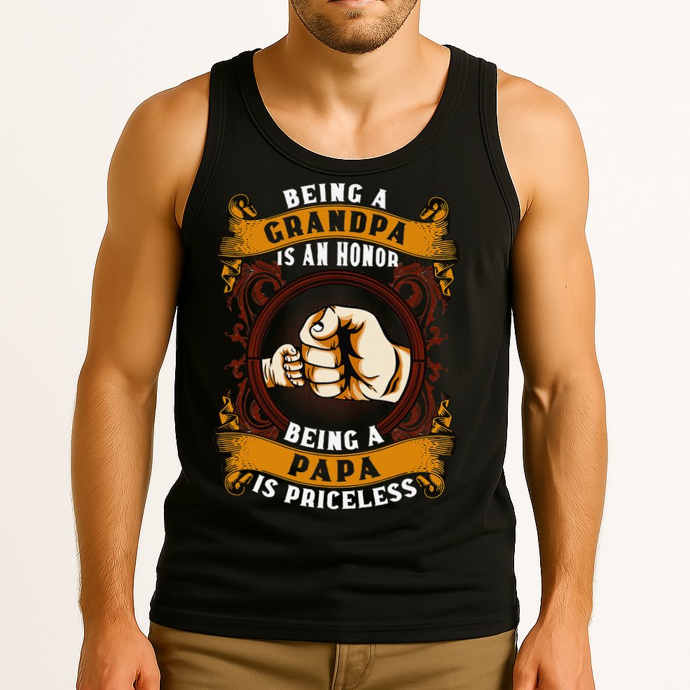 Being Grandpa Is An Honor Being Papa Is PRICELESS Father Day Tank Top