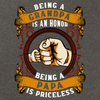 Being Grandpa Is An Honor Being Papa Is PRICELESS Father Day Cotton Canvas Backpack