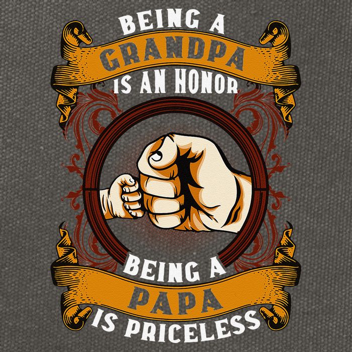 Being Grandpa Is An Honor Being Papa Is PRICELESS Father Day Cotton Canvas Backpack