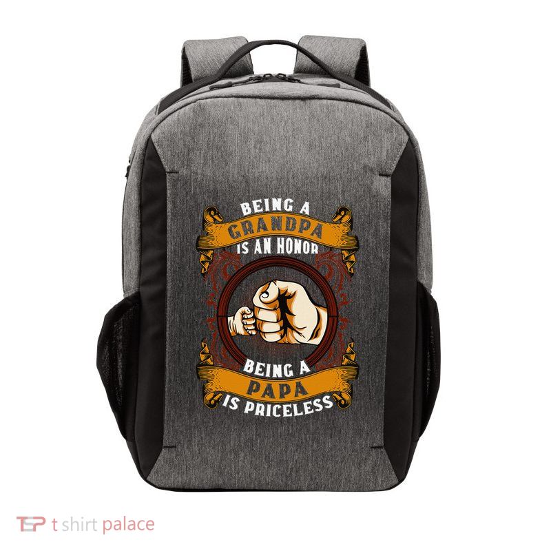 Being Grandpa Is An Honor Being Papa Is PRICELESS Father Day Vector Backpack