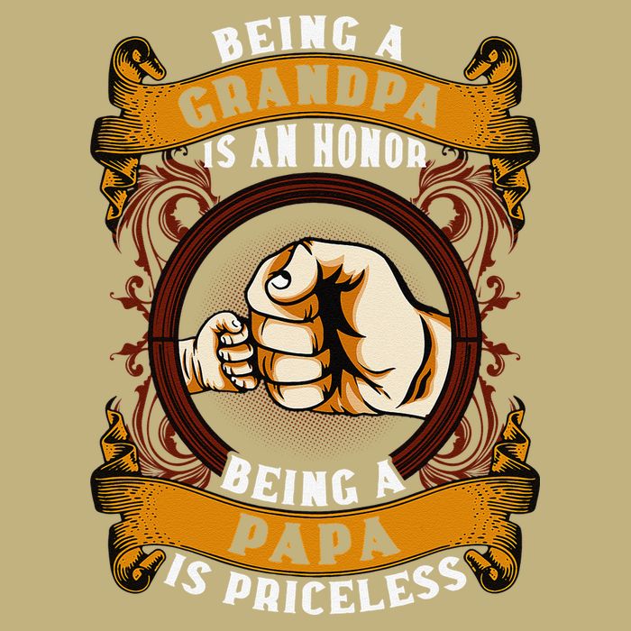 Being Grandpa Is An Honor Being Papa Is PRICELESS Father Day Cooling Performance Crew T-Shirt