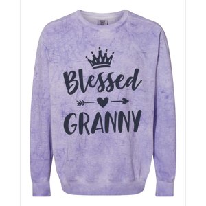 Blessed Granny Idea From Grand Mothers Day Granny Gift Colorblast Crewneck Sweatshirt