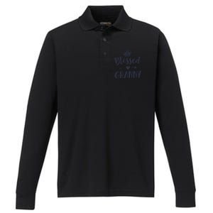 Blessed Granny Idea From Grand Mothers Day Granny Gift Performance Long Sleeve Polo