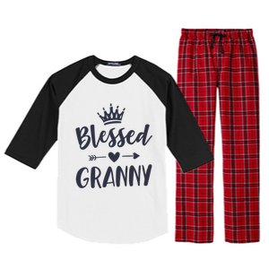 Blessed Granny Idea From Grand Mothers Day Granny Gift Raglan Sleeve Pajama Set