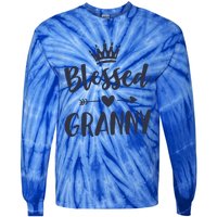 Blessed Granny Idea From Grand Mothers Day Granny Gift Tie-Dye Long Sleeve Shirt