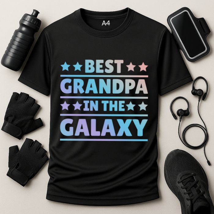 Best Grandpa In The Galaxy Cool Gift Cooling Performance Crew T-Shirt
