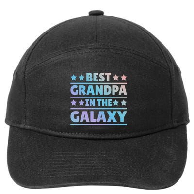 Best Grandpa In The Galaxy Cool Gift 7-Panel Snapback Hat