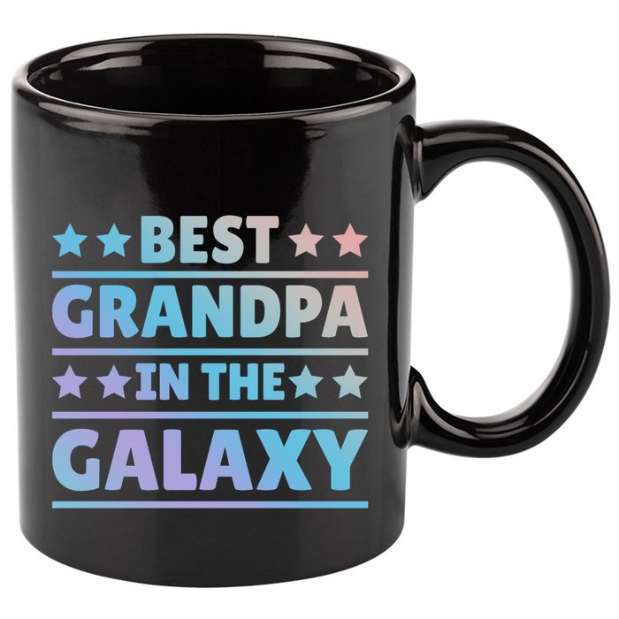 Best Grandpa In The Galaxy Cool Gift 11oz C Handle Ceramic Mug