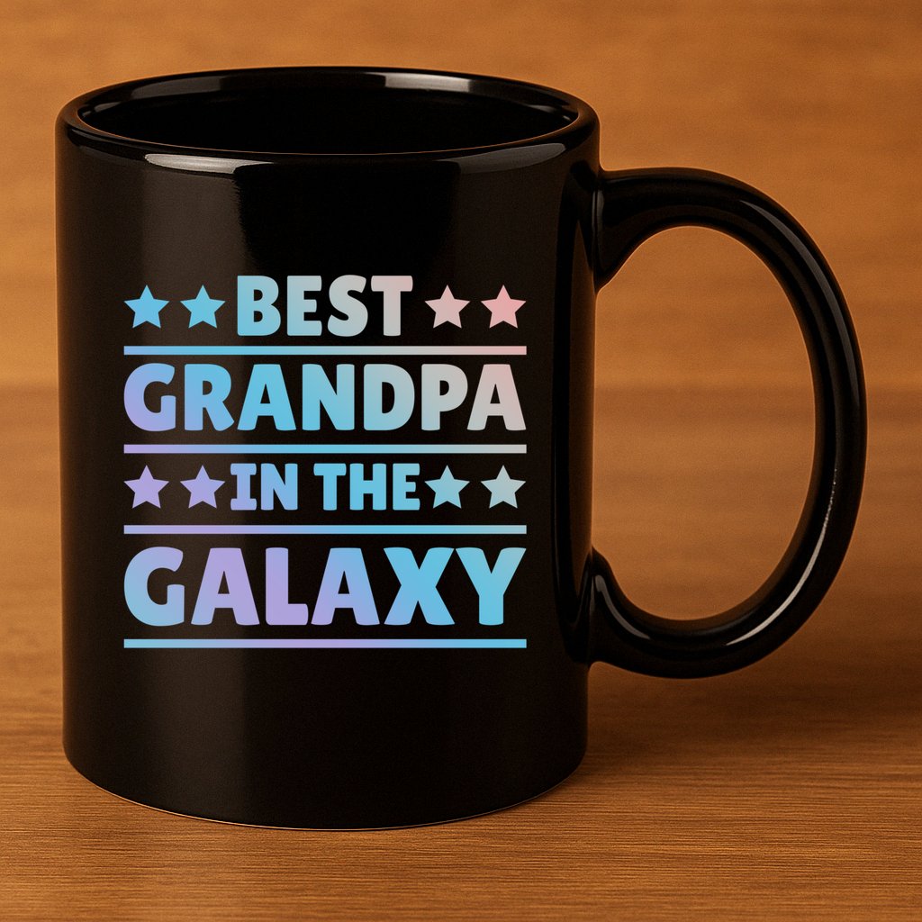 Best Grandpa In The Galaxy Cool Gift 11oz C Handle Ceramic Mug