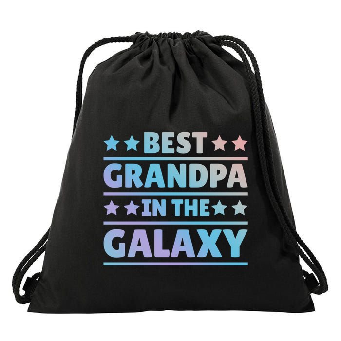 Best Grandpa In The Galaxy Cool Gift Drawstring Bag