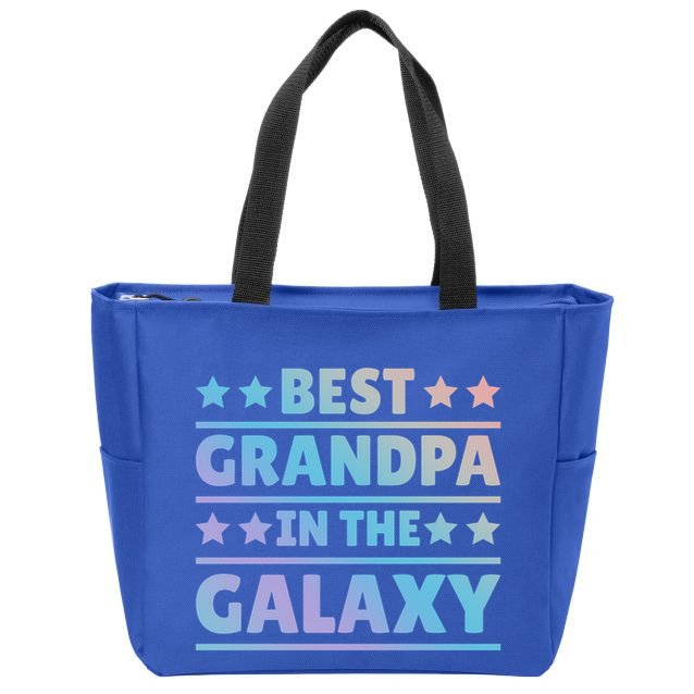 Best Grandpa In The Galaxy Cool Gift Zip Tote Bag