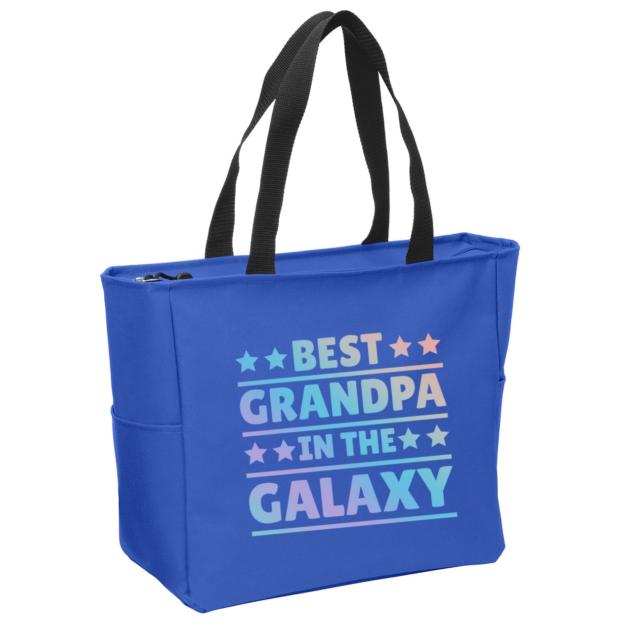 Best Grandpa In The Galaxy Cool Gift Zip Tote Bag