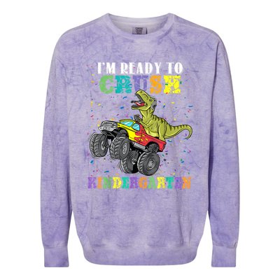 Brand: Generic Im Ready To Crush Kindergarten Monster Truck Dinosaur Boy Colorblast Crewneck Sweatshirt