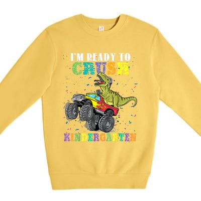 Brand: Generic Im Ready To Crush Kindergarten Monster Truck Dinosaur Boy Premium Crewneck Sweatshirt