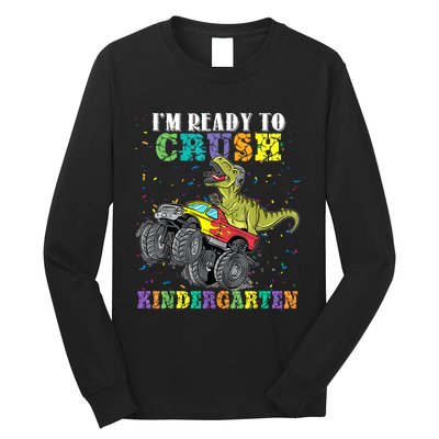 Brand: Generic Im Ready To Crush Kindergarten Monster Truck Dinosaur Boy Long Sleeve Shirt