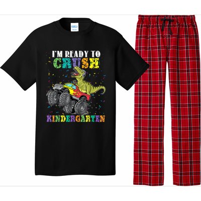 Brand: Generic Im Ready To Crush Kindergarten Monster Truck Dinosaur Boy Pajama Set