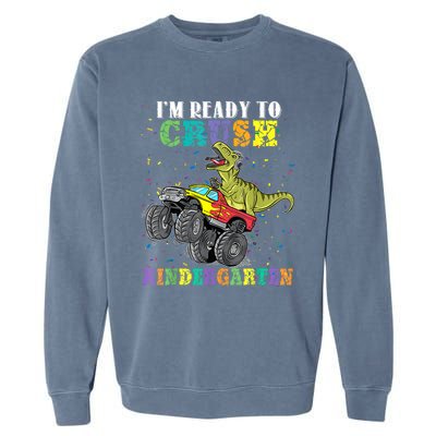 Brand: Generic Im Ready To Crush Kindergarten Monster Truck Dinosaur Boy Garment-Dyed Sweatshirt