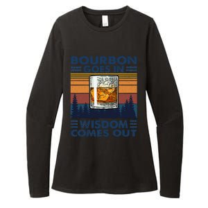 Bourbon Goes In Wisdom Comes Out Bourbon Drinking Lover Gift Womens CVC Long Sleeve Shirt