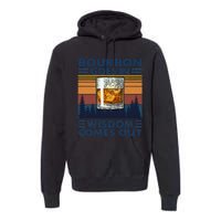 Bourbon Goes In Wisdom Comes Out Bourbon Drinking Lover Gift Premium Hoodie