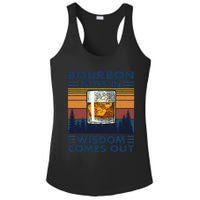 Bourbon Goes In Wisdom Comes Out Bourbon Drinking Lover Gift Ladies PosiCharge Competitor Racerback Tank