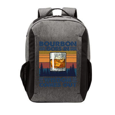 Bourbon Goes In Wisdom Comes Out Bourbon Drinking Lover Gift Vector Backpack