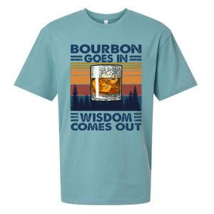 Bourbon Goes In Wisdom Comes Out Bourbon Drinking Lover Gift Sueded Cloud Jersey T-Shirt