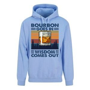 Bourbon Goes In Wisdom Comes Out Bourbon Drinking Lover Gift Unisex Surf Hoodie