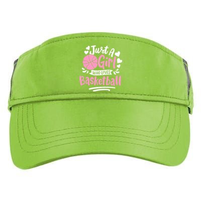 Basketball Girl Just A Girl Who Loves Basketball Adult Drive Performance Visor