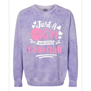 Basketball Girl Just A Girl Who Loves Basketball Colorblast Crewneck Sweatshirt