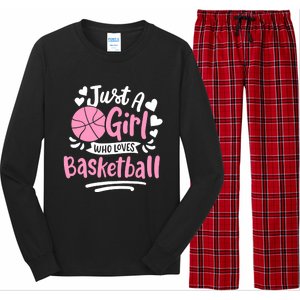 Basketball Girl Just A Girl Who Loves Basketball Long Sleeve Pajama Set