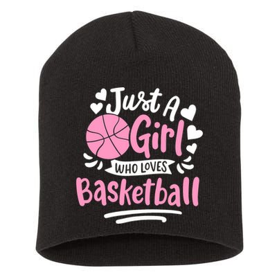 Basketball Girl Just A Girl Who Loves Basketball Short Acrylic Beanie