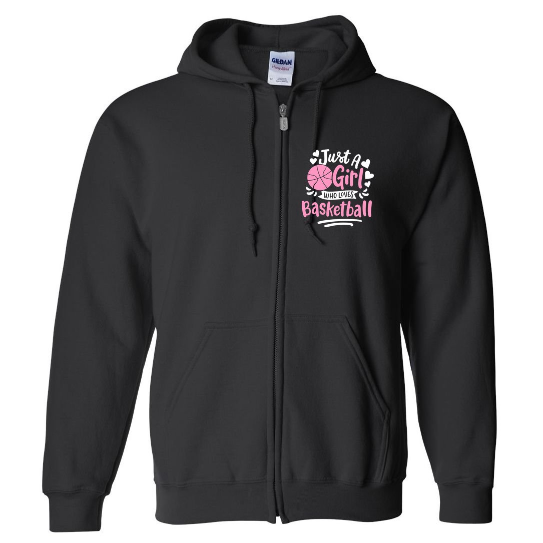 Basketball Girl Just A Girl Who Loves Basketball Full Zip Hoodie