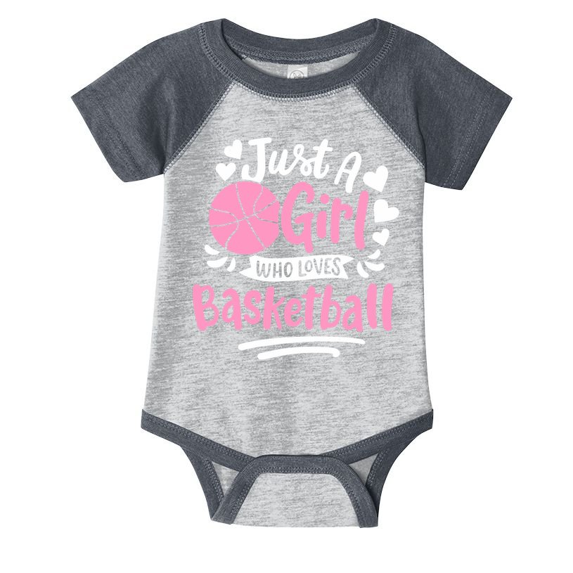 Basketball Girl Just A Girl Who Loves Basketball Infant Baby Jersey Bodysuit