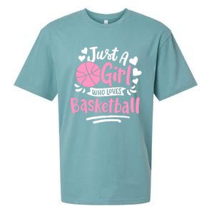 Basketball Girl Just A Girl Who Loves Basketball Sueded Cloud Jersey T-Shirt