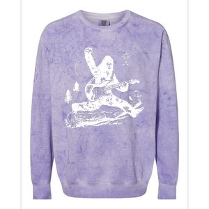 Bigfoot Guitar Jump Colorblast Crewneck Sweatshirt