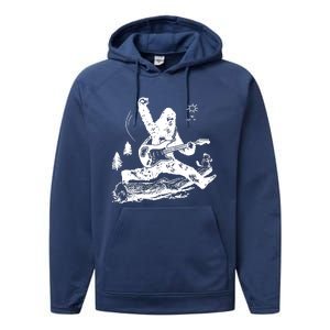 Bigfoot Guitar Jump Performance Fleece Hoodie