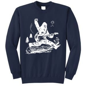 Bigfoot Guitar Jump Tall Sweatshirt