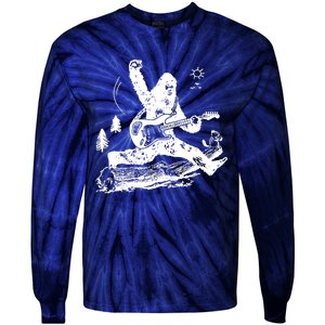 Bigfoot Guitar Jump Tie-Dye Long Sleeve Shirt