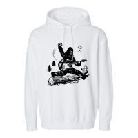 Bigfoot Guitar Jump Garment-Dyed Fleece Hoodie