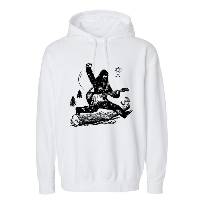 Bigfoot Guitar Jump Garment-Dyed Fleece Hoodie