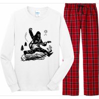 Bigfoot Guitar Jump Long Sleeve Pajama Set