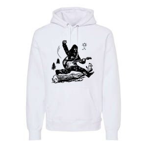 Bigfoot Guitar Jump Premium Hoodie