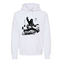 Bigfoot Guitar Jump Premium Hoodie