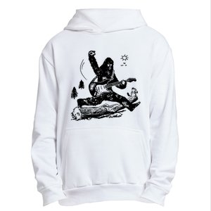 Bigfoot Guitar Jump Urban Pullover Hoodie